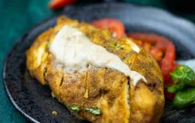 طريقة عمل شاورما كيتو غوديز مع الخبز النباتي المفرود