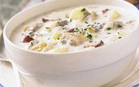 طريقة عمل شوربة الكابوريا الشهية بحليب جوز الهند