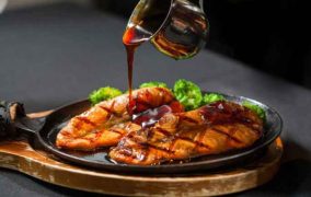 سلمون مشوي بصوص الترياكي