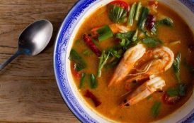 شوربة الجمبري بالخضار