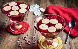 جيلي الفراولة مع الموز