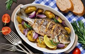 صينية سمك الهامور بالفرن