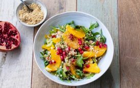 سلطة الجرجير والمانجو بدبس الرمان