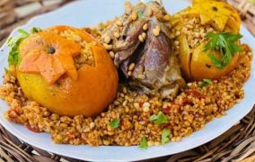 اليقطين بالبرغل وموزات اللحم