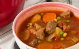 شوربة الخضار باللحم للشتاء