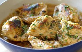 دجاج بالزبدة والليمون