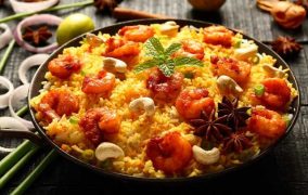 مشخول روبيان على الطريقة الخليجية