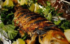 سمك البوري المشوي