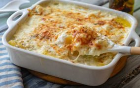 بطاطس بالبشاميل الأبيض