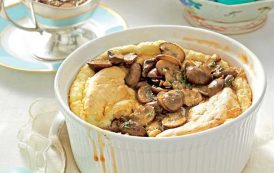 سوفليه بالمشروم والجبن على الطريقة الفرنسية