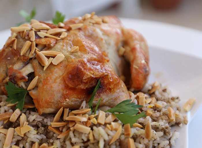 دجاج محشي بالفرن