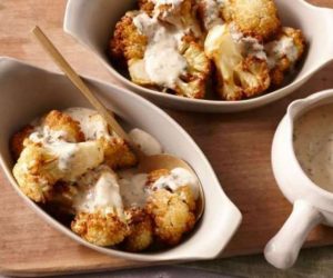 طاجن القرنبيط بالطحينة